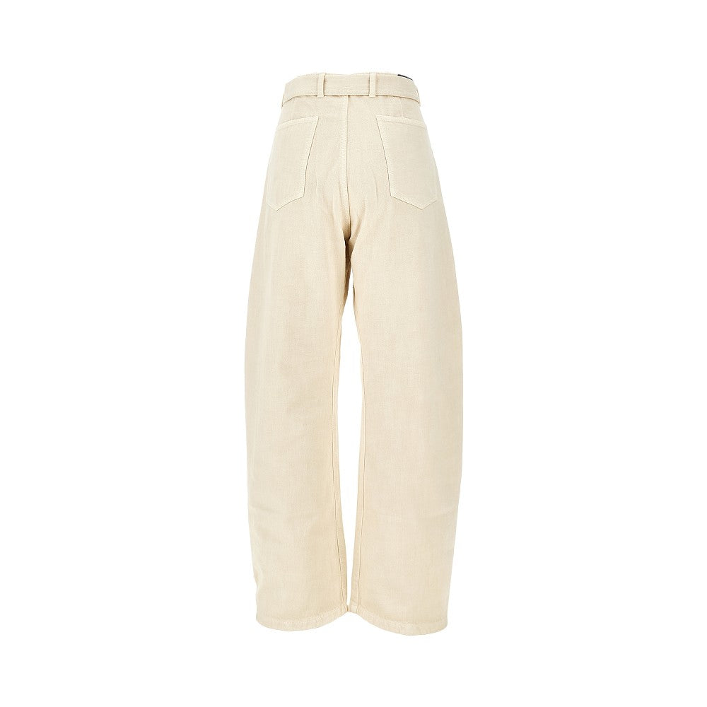 'Twisted' denim pants with belt