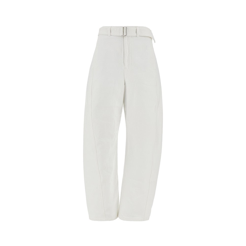 Pantalone 'Twisted' in denim con cintura