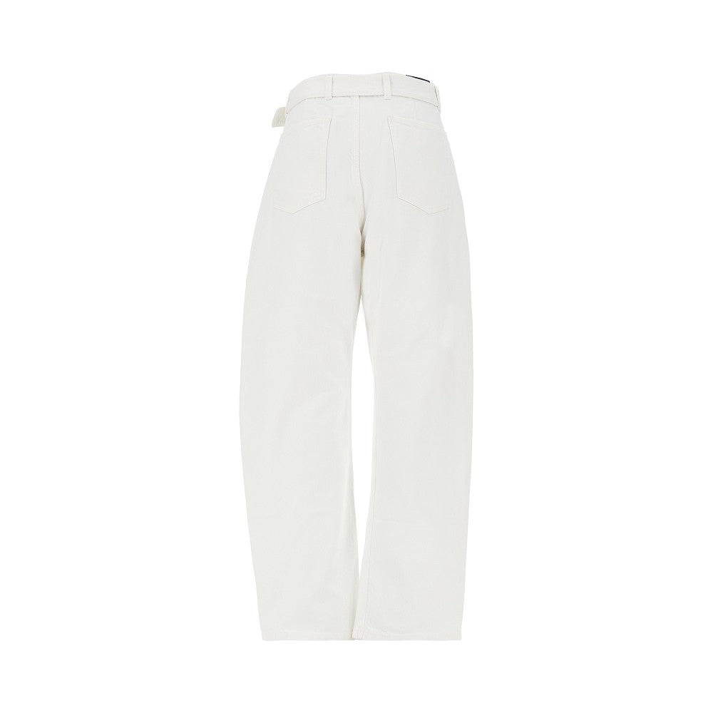 Pantalone 'Twisted' in denim con cintura