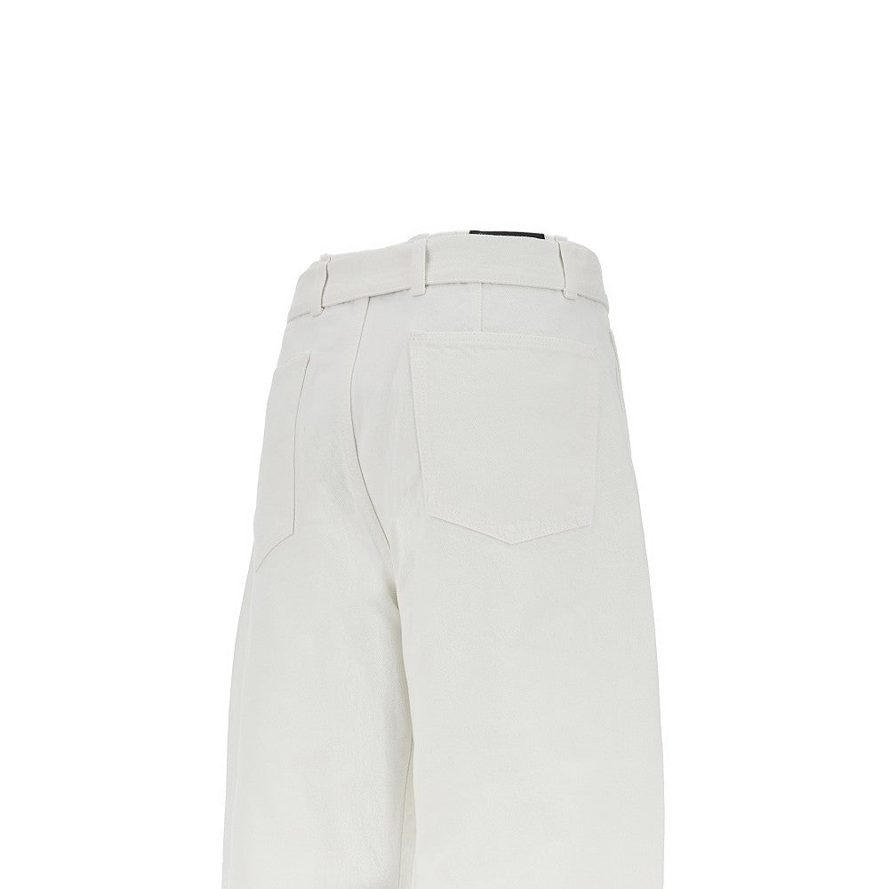 Pantalone 'Twisted' in denim con cintura