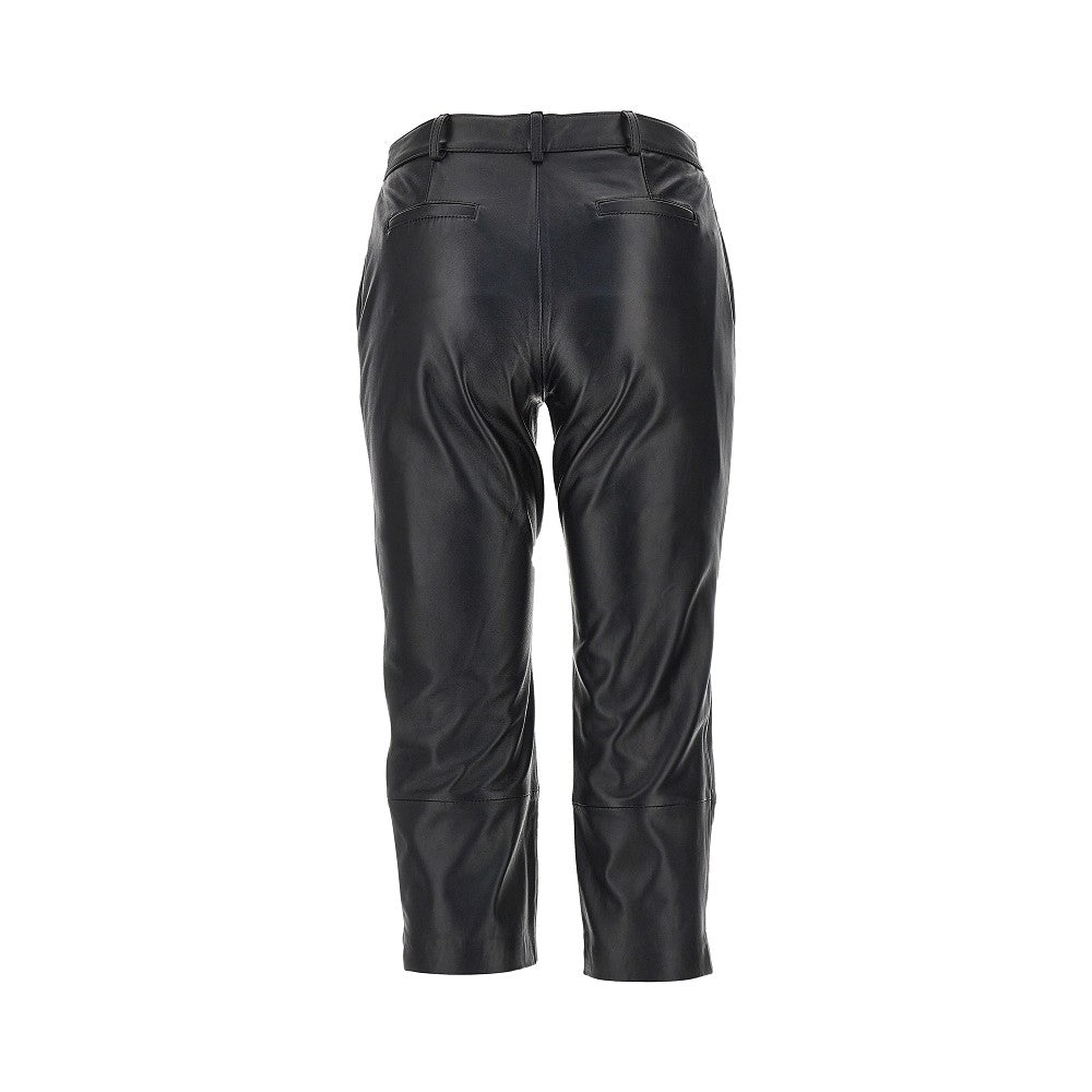 'Lior' leather Capri pants