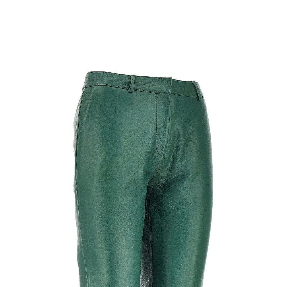 'Lior' leather Capri pants