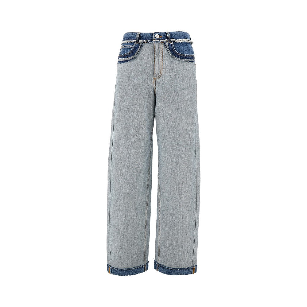 Inside-out denim jeans