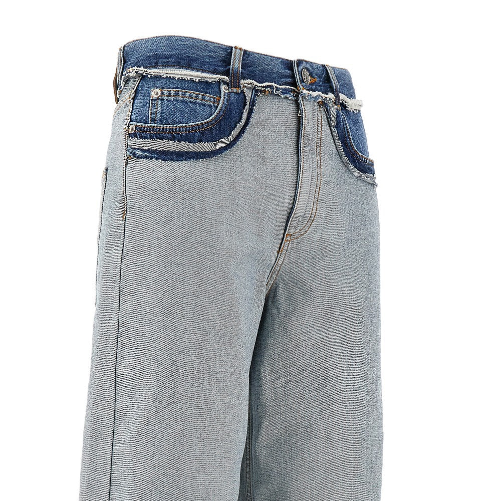 Inside-out denim jeans