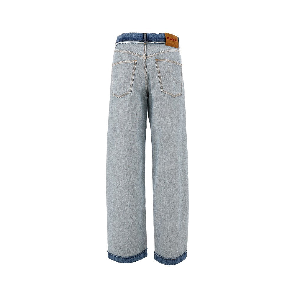 Inside-out denim jeans