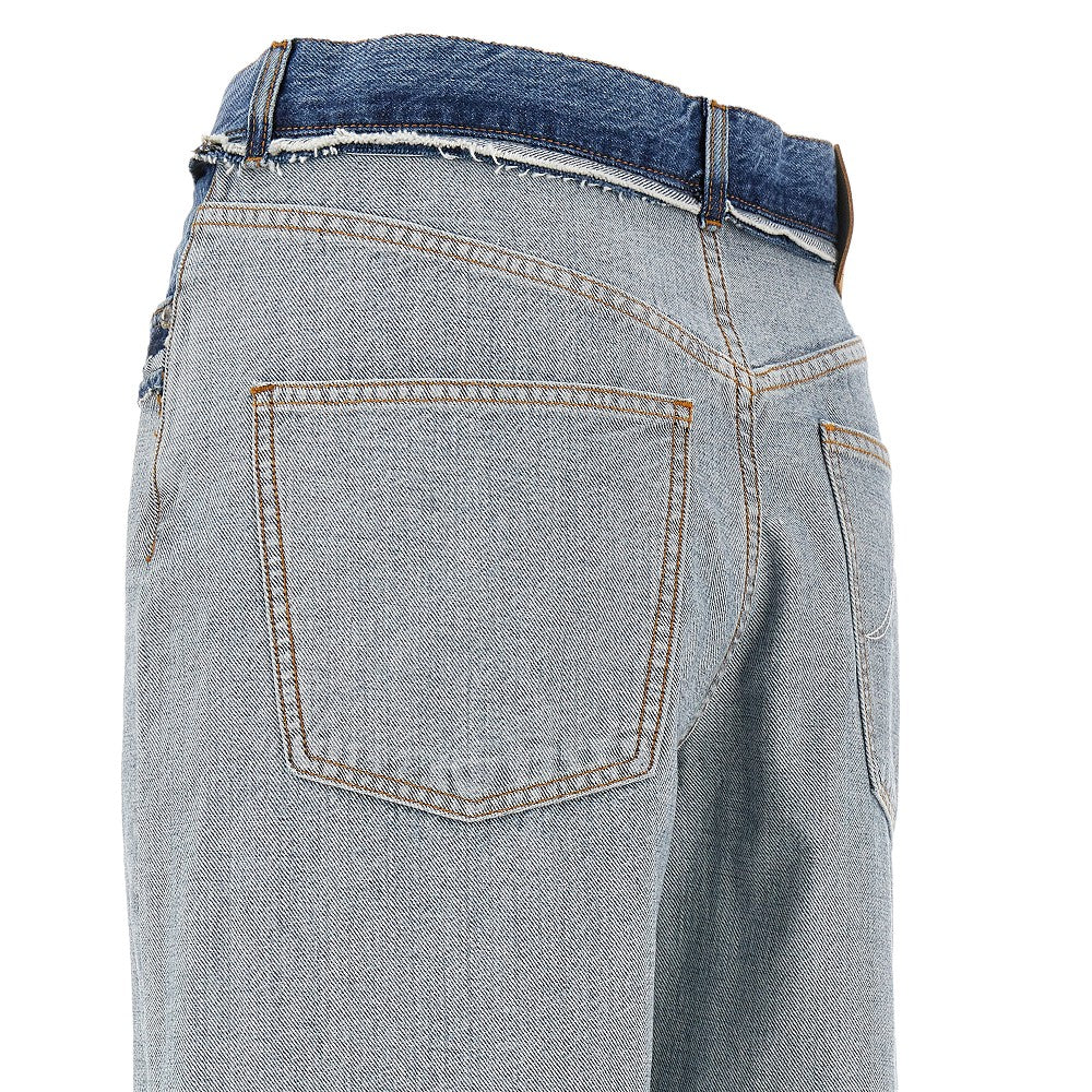 Inside-out denim jeans