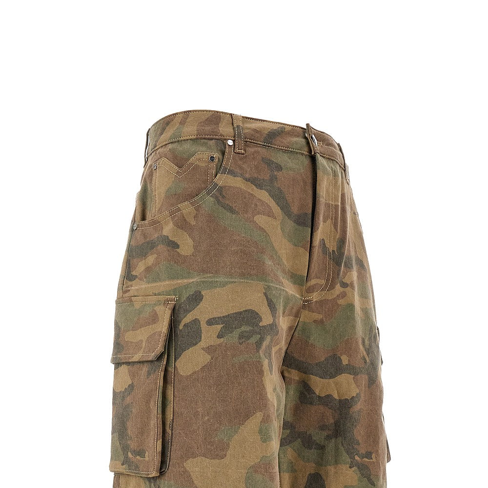 Camouflage cotton Multipocket pants