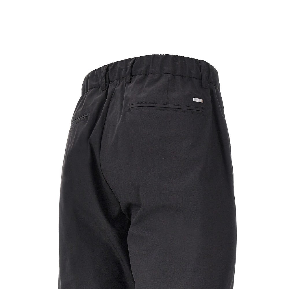 Technical poplin pants with drawstring
