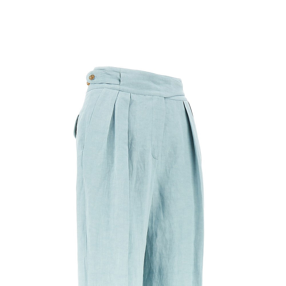 'Tomo' silk and linen pants