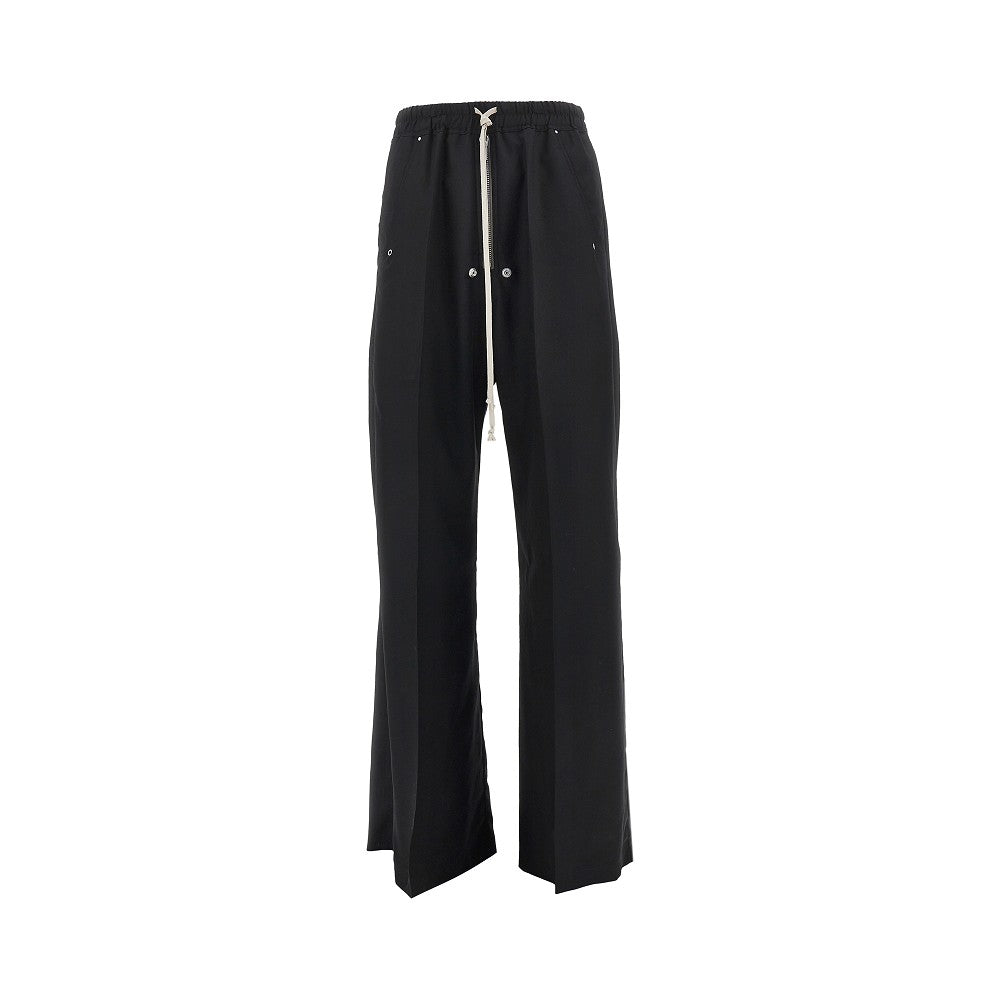Virgin wool wide-leg pants