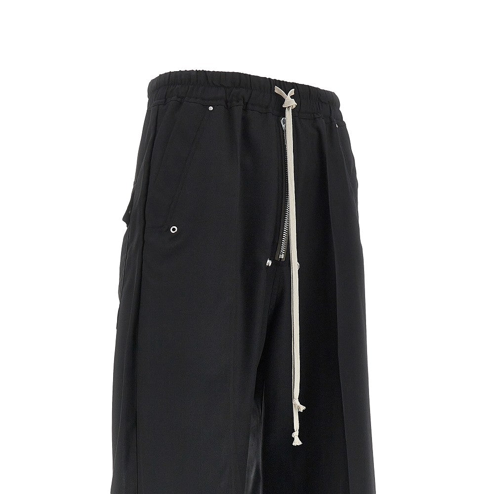 Virgin wool wide-leg pants