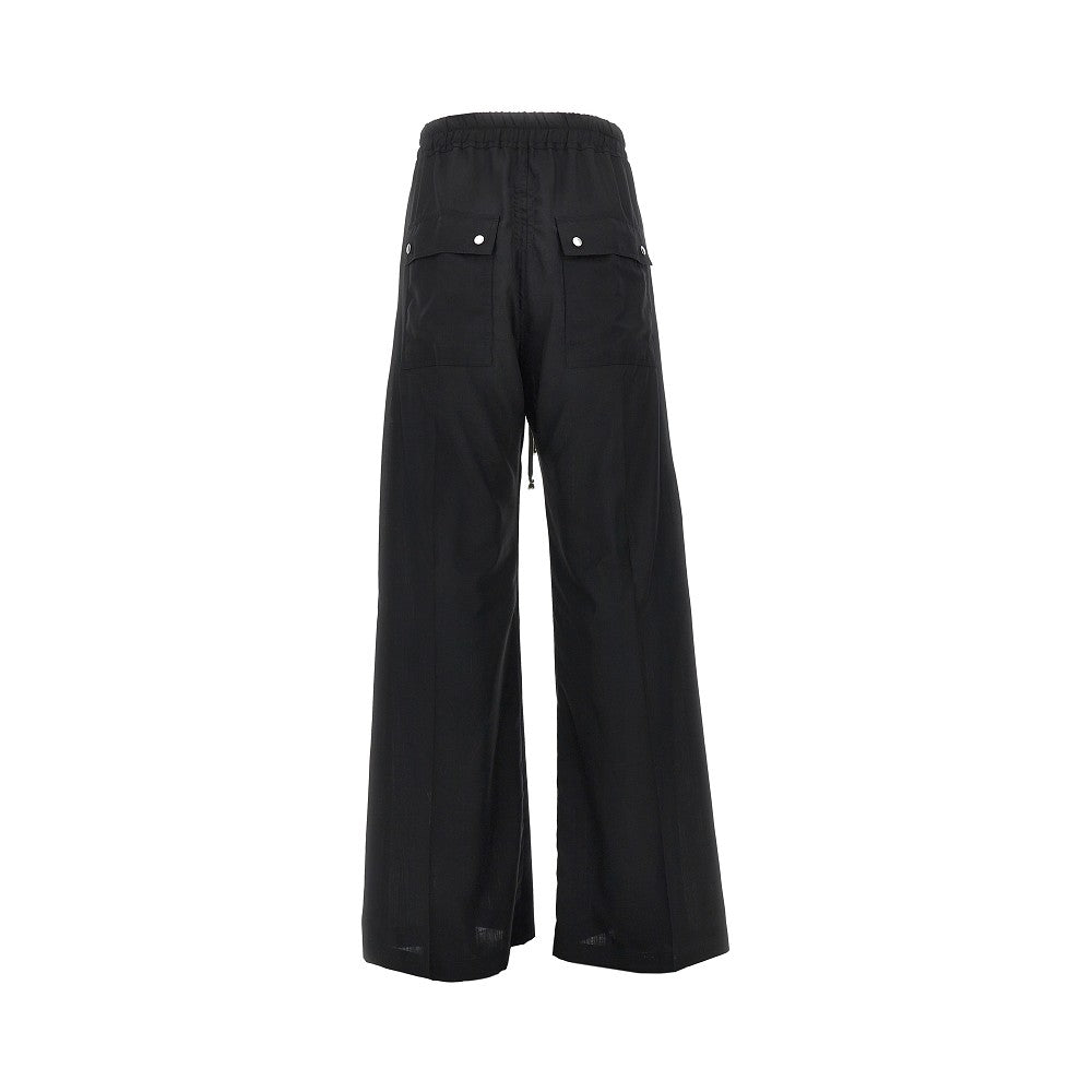Virgin wool wide-leg pants