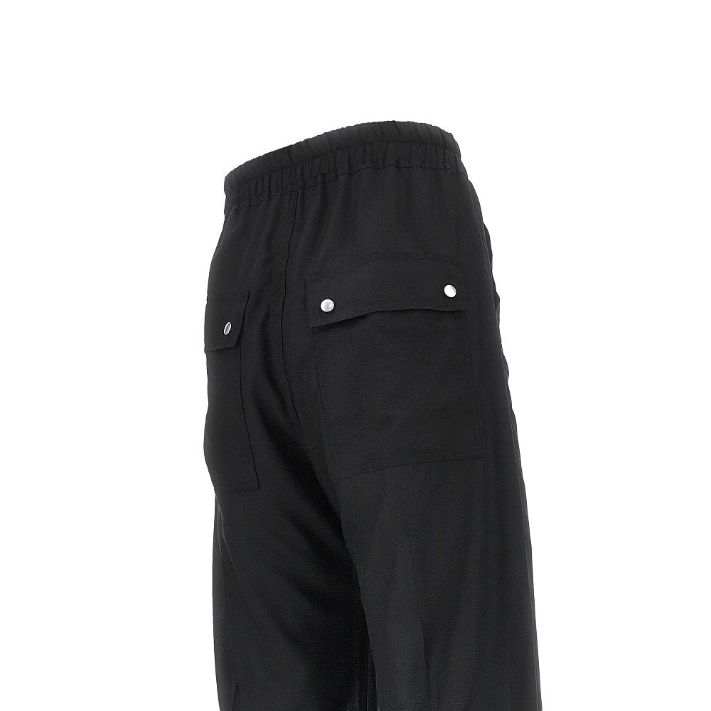 Virgin wool wide-leg pants