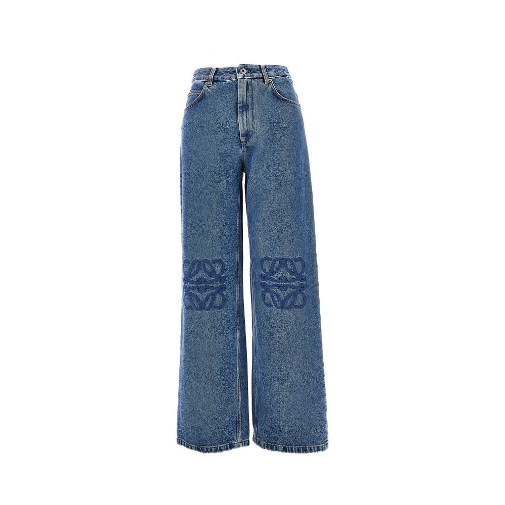 Jeans Baggy Fit con ricamo Anagram