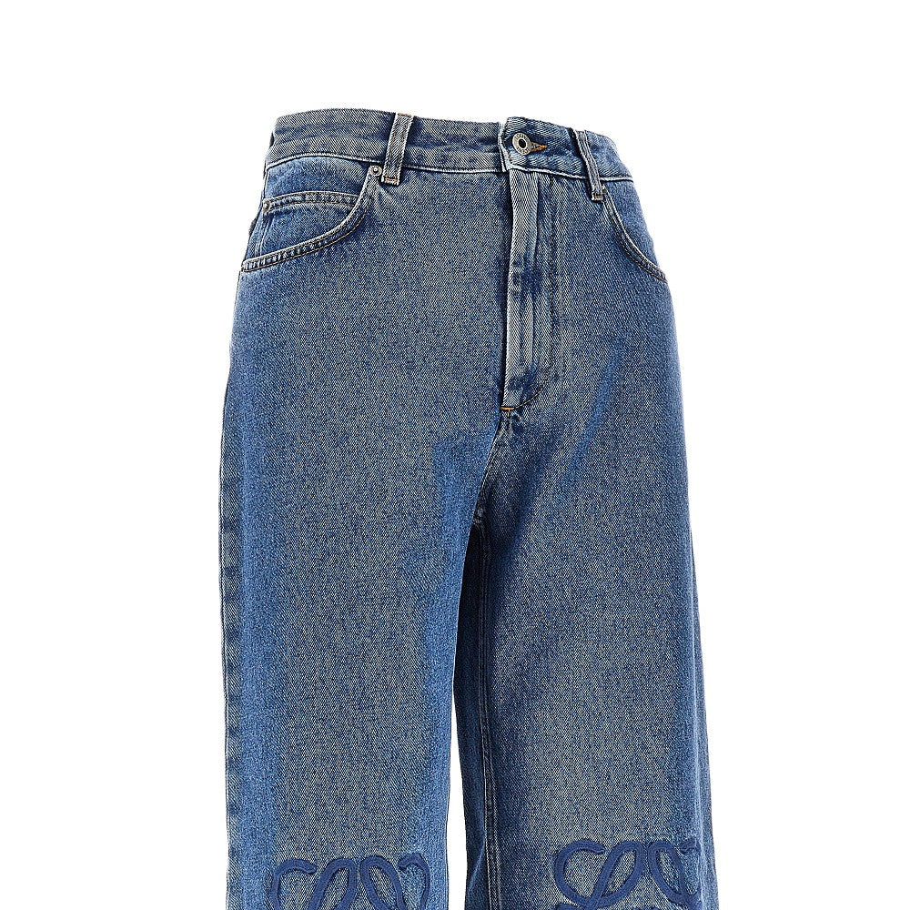 Jeans Baggy Fit con ricamo Anagram