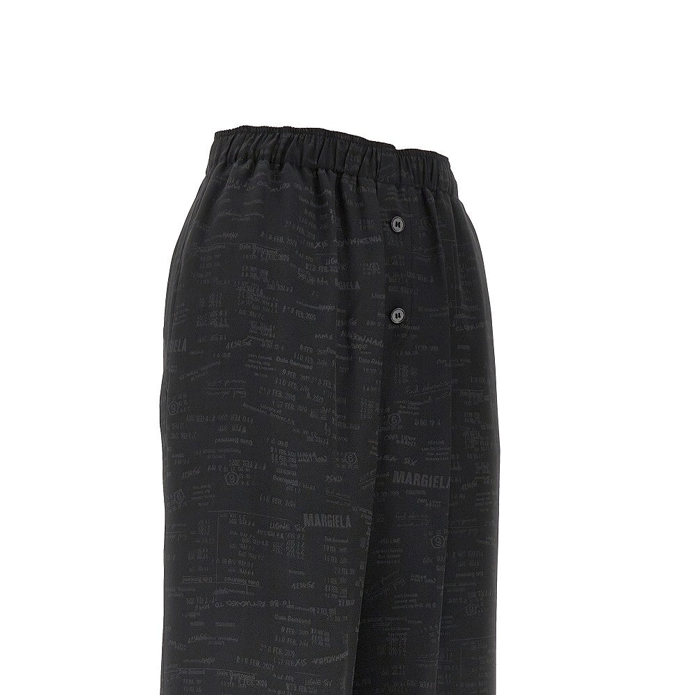 Pantalone pyjama in satin jacquard
