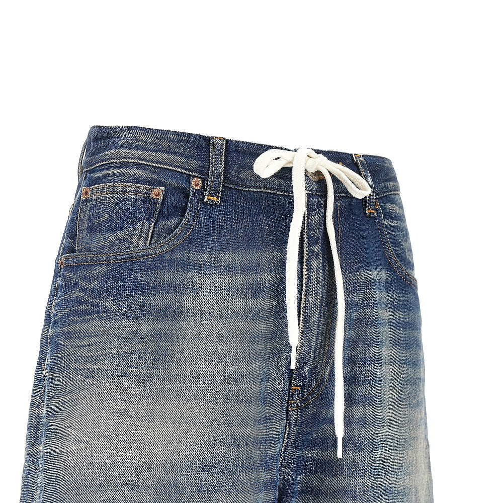 Oversized jeans with drawstring