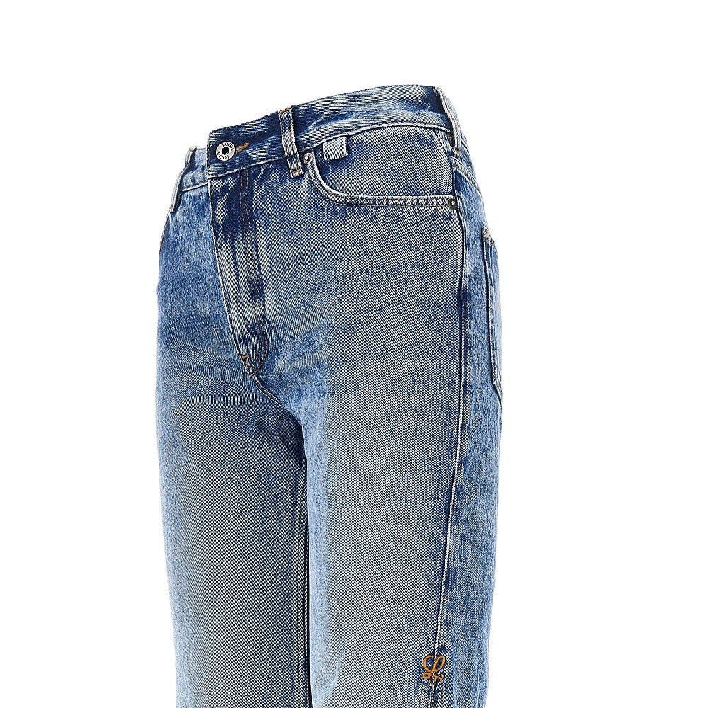 Jeans cropped con spacchi laterali