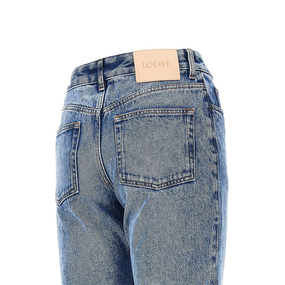 Jeans cropped con spacchi laterali