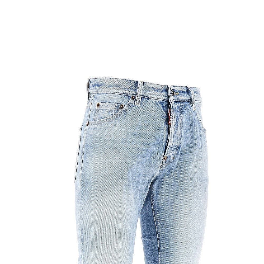 Jeans Teddy in denim distressed