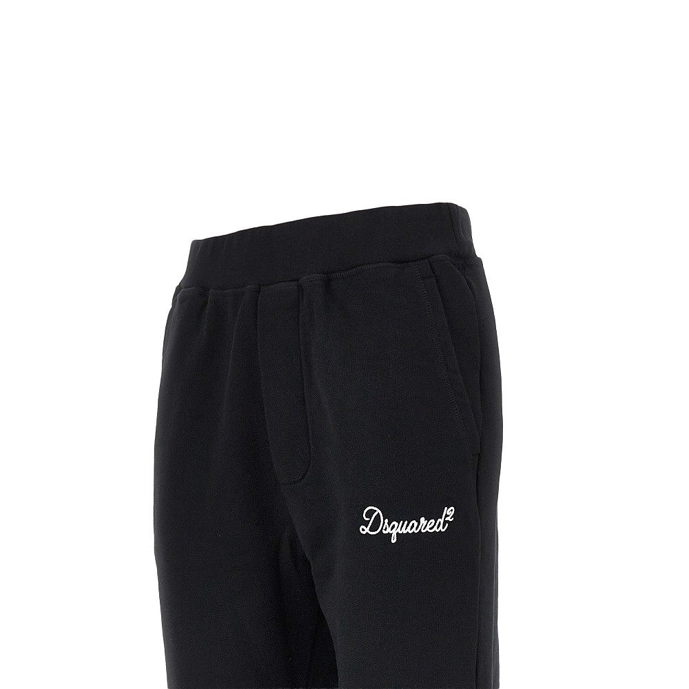 Joggers in cotone con ricamo logo