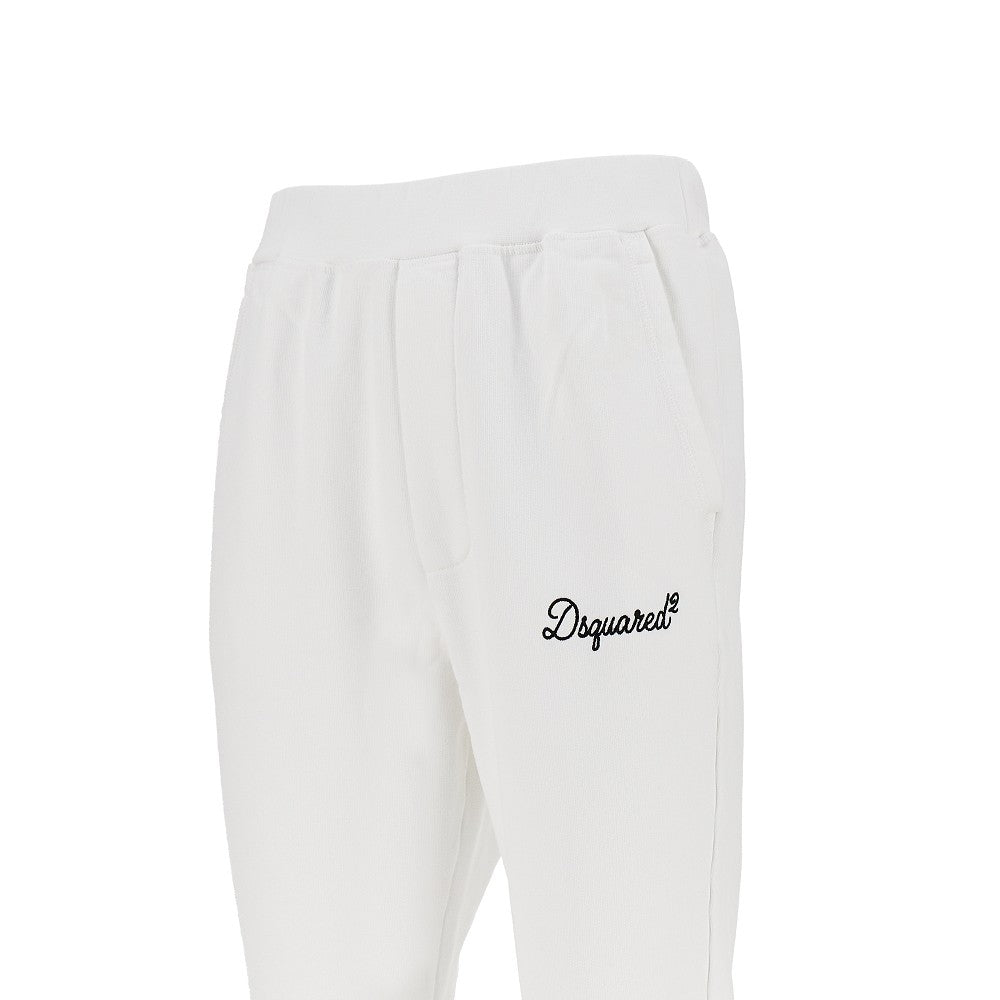 Joggers in cotone con ricamo logo