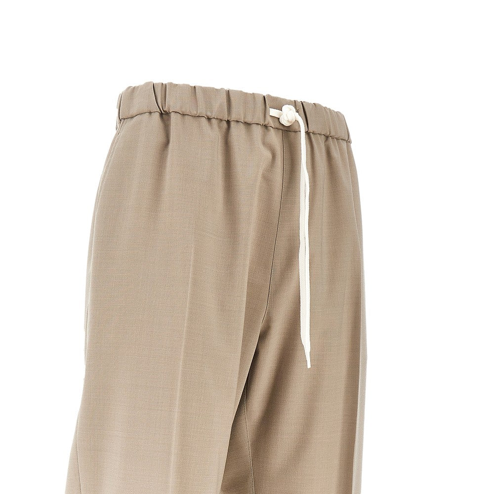 Pantalone in misto lana con coulisse
