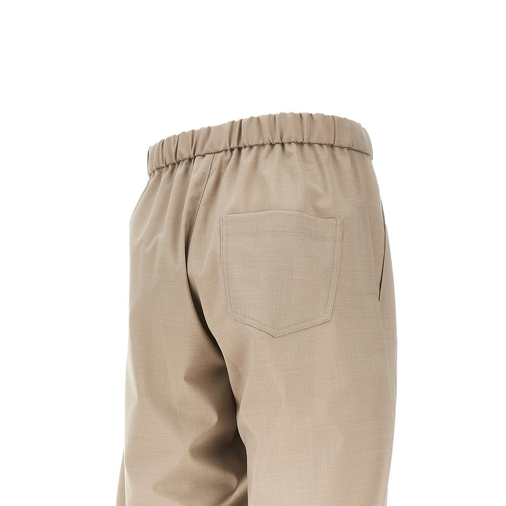 Pantalone in misto lana con coulisse