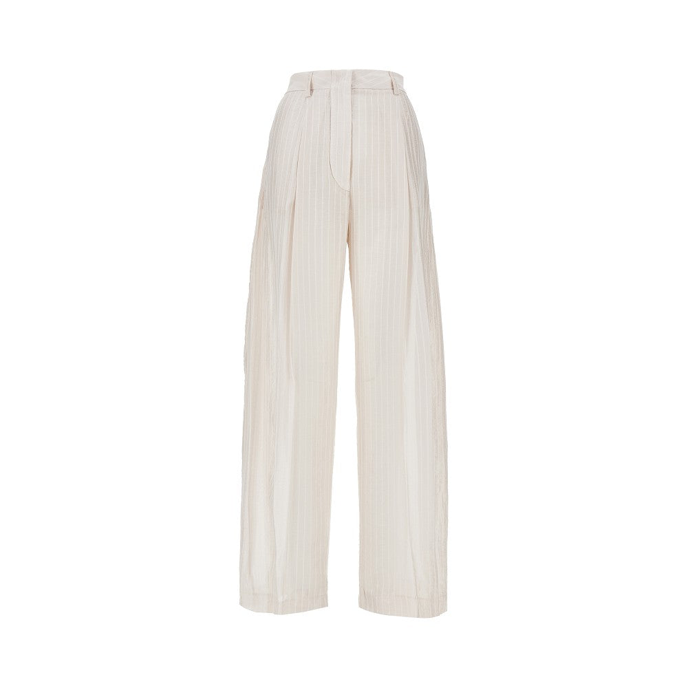 Pantalone 'Billie' in mussola a righe