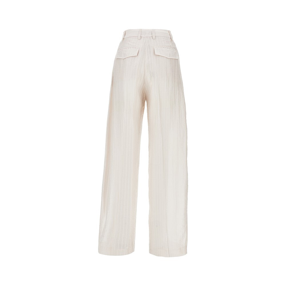 Pantalone 'Billie' in mussola a righe