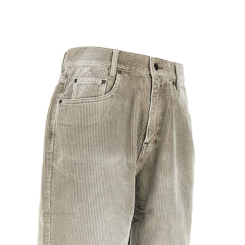 Garment-dyed corduroy pants