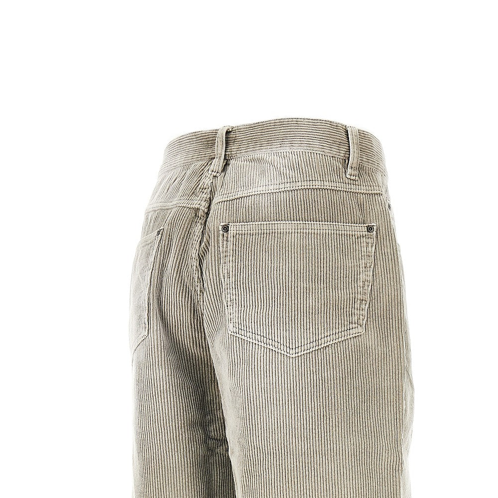 Garment-dyed corduroy pants
