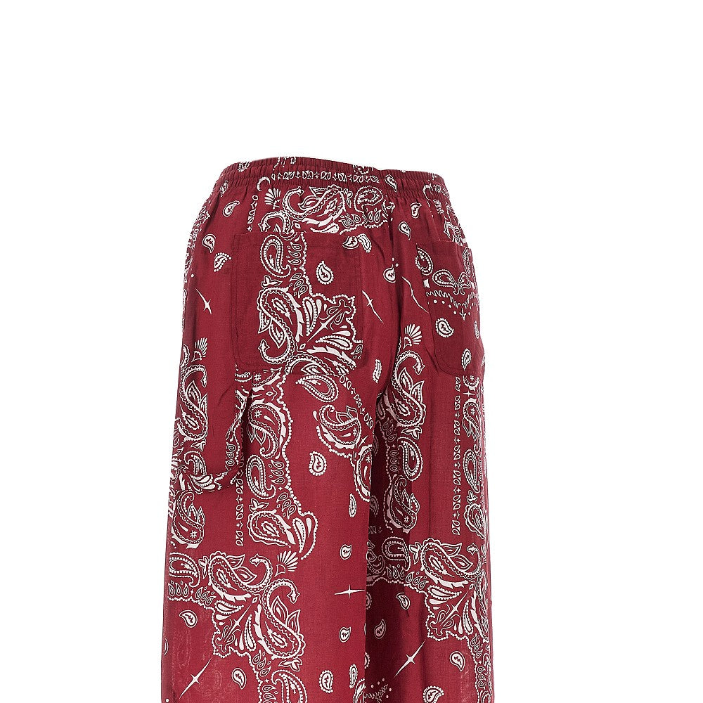 Bandana print wide leg pants