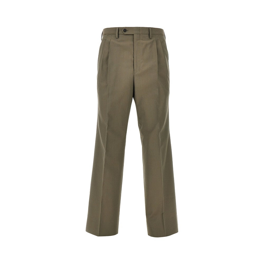 Wool-blend pants with darts