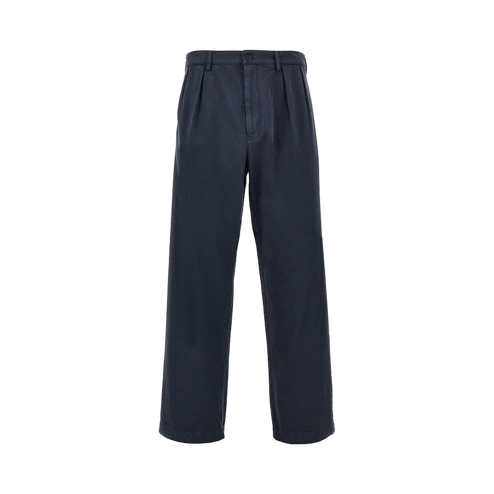 Pantalone in gabardine effetto invecchiato