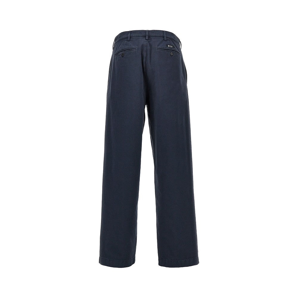 Pantalone in gabardine effetto invecchiato
