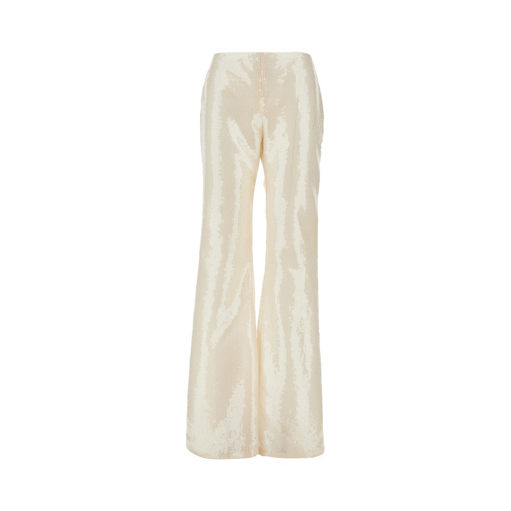 Pantalone flared in paillettes