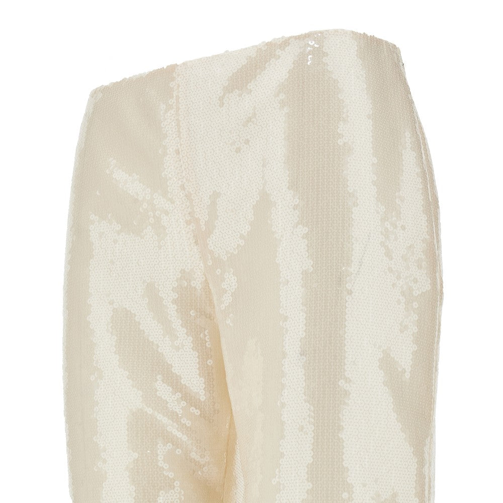 Pantalone flared in paillettes