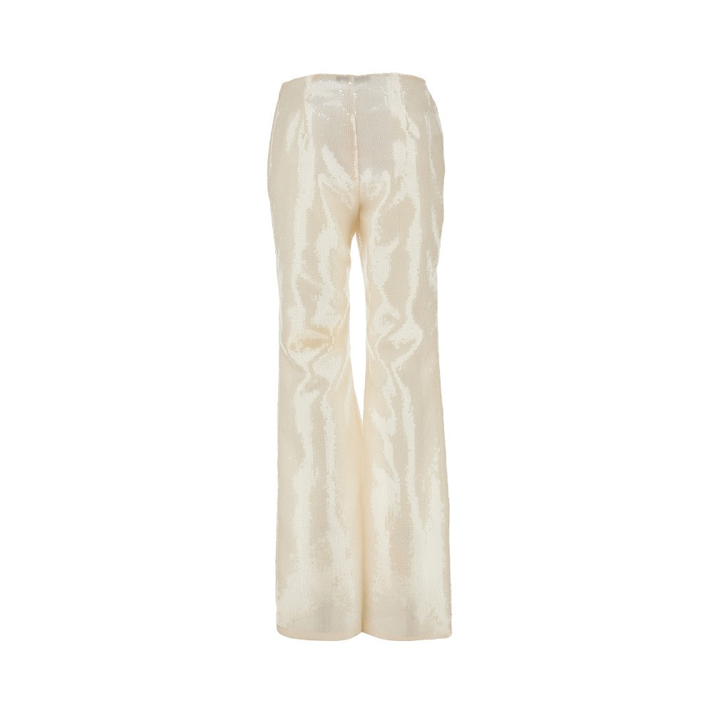 Pantalone flared in paillettes