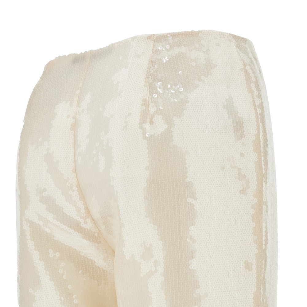 Pantalone flared in paillettes