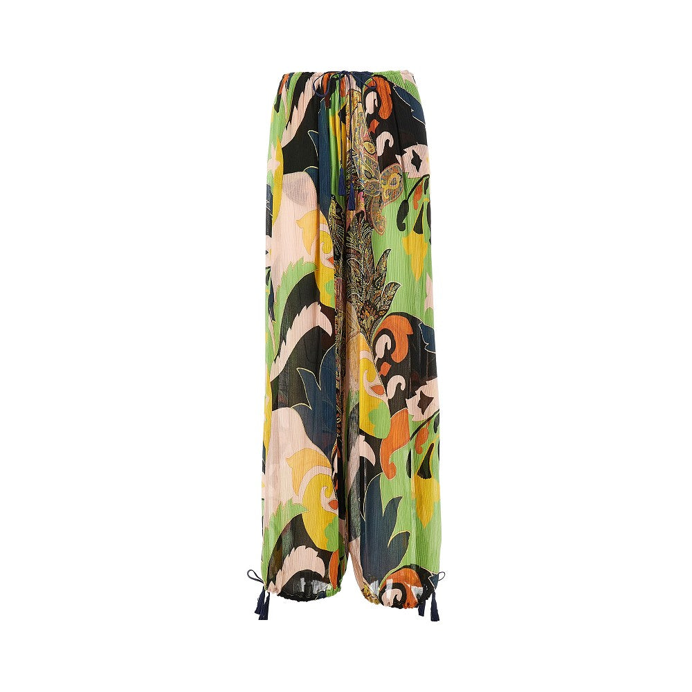 Printed crepon Harem pants