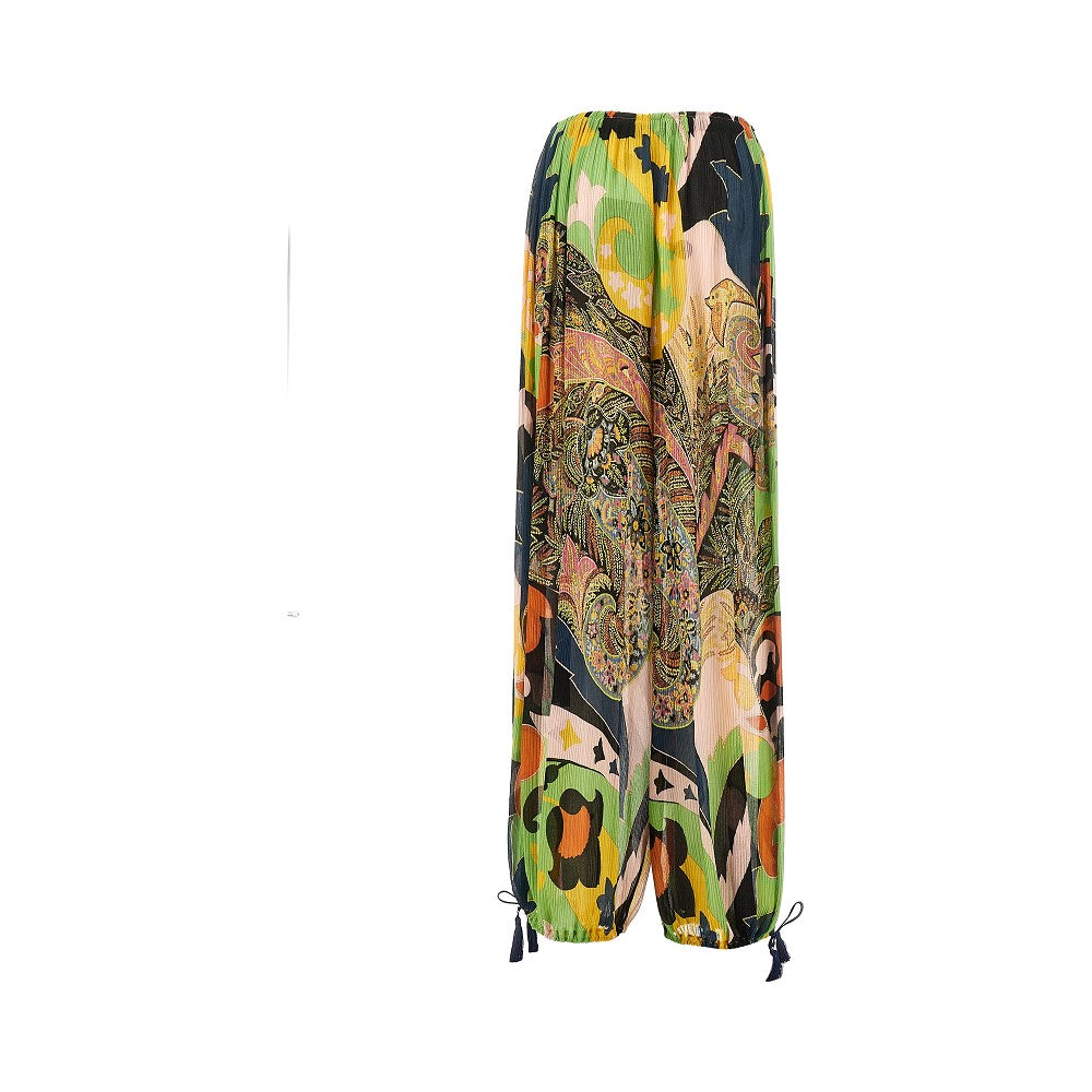 Printed crepon Harem pants
