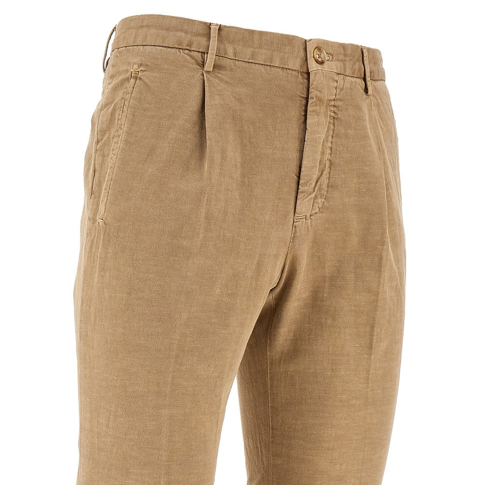 Cotton and linen Tapered Fit pants