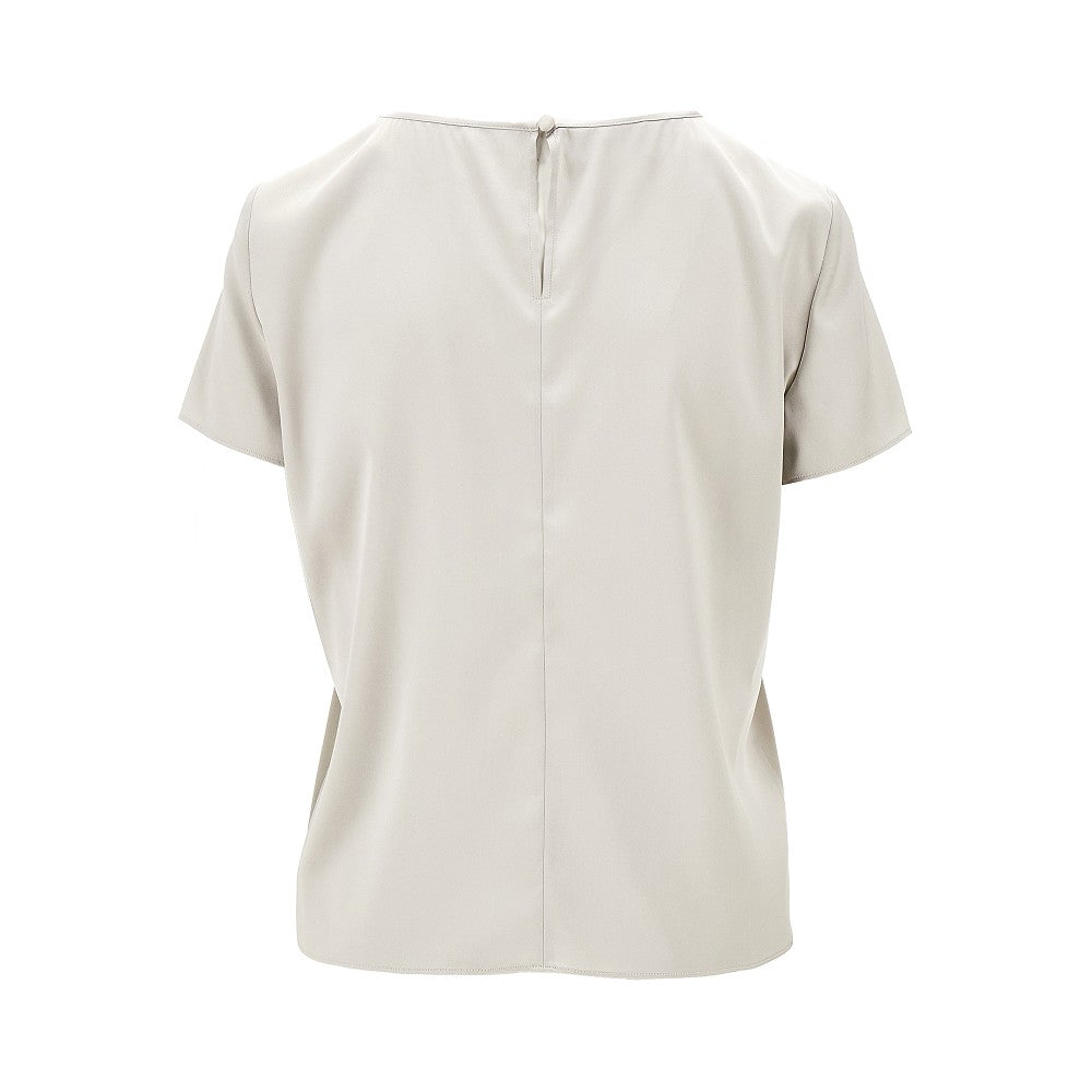 Stretch silk T-shirt