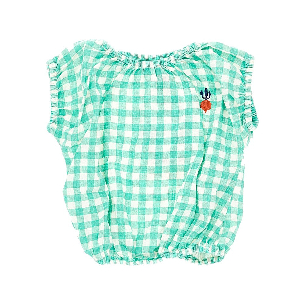 Blusa in vichy Pixel Sugar Beet