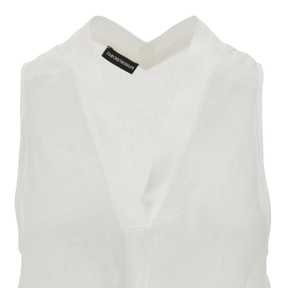 Linen sleeveless blouse