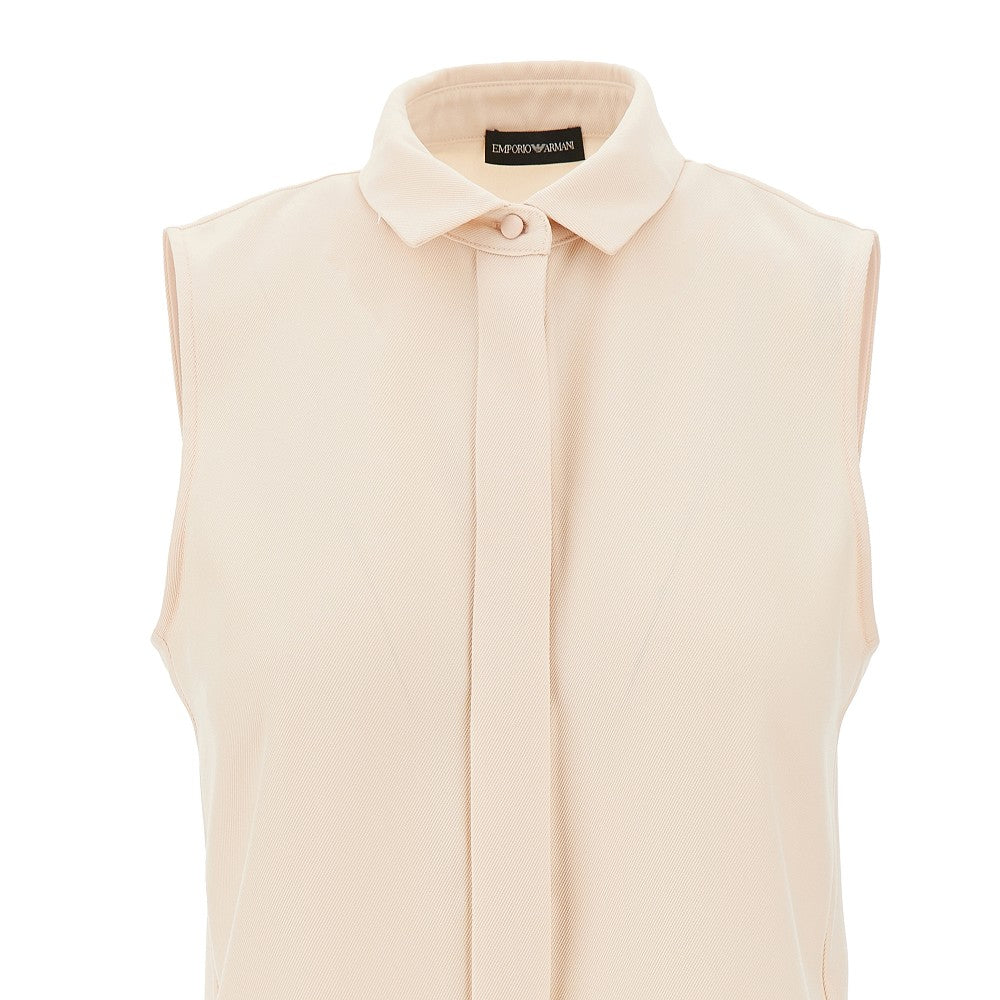 Twill top with collar