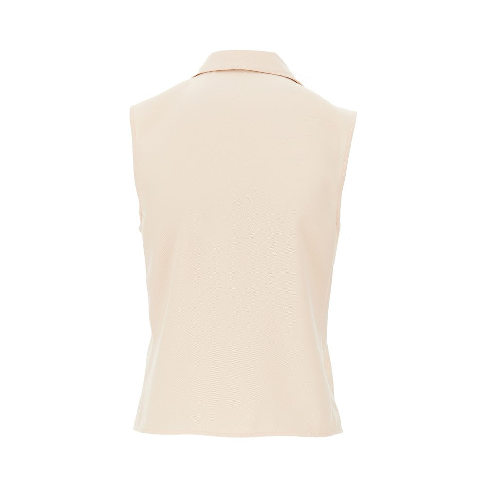 Twill top with collar