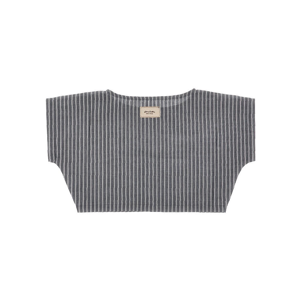 Top in popeline di cotone gessato