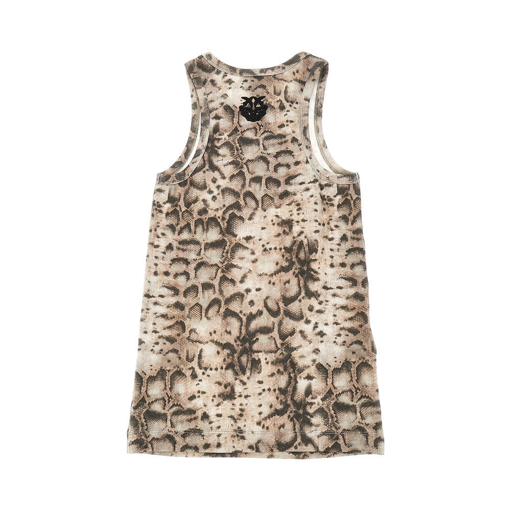 Animalier print ribbed tank top